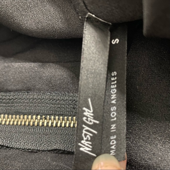 NASTY GAL Black Fitted Peplum Mini Dress - Picture 7 of 8